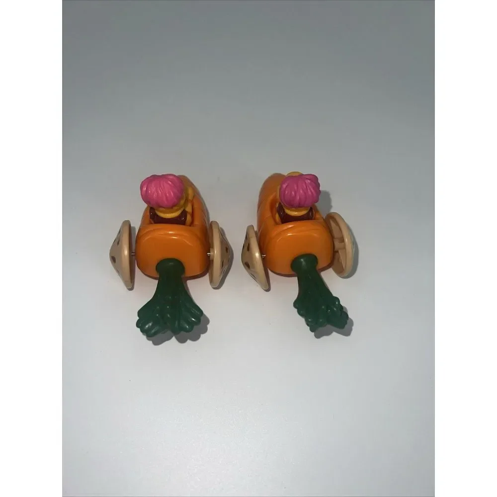 Vintage 1988 McDonalds Fraggle Rock Gobo In Carrot Car Happy Meal Toy‎ Set Of 2